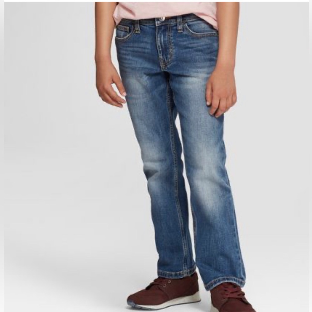 Boys' Straight Fit Stretch Jeans - Cat & Jack - Picture 2 of 10